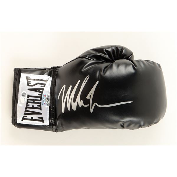 MIKE TYSON SIGNED BLACK EVERLAST BOXING GLOVE - WWOC AND FITERMAN SPORTS COA