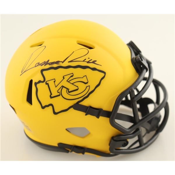 RASHEE RICE SIGNED MINI HELMET BECKETT COA
