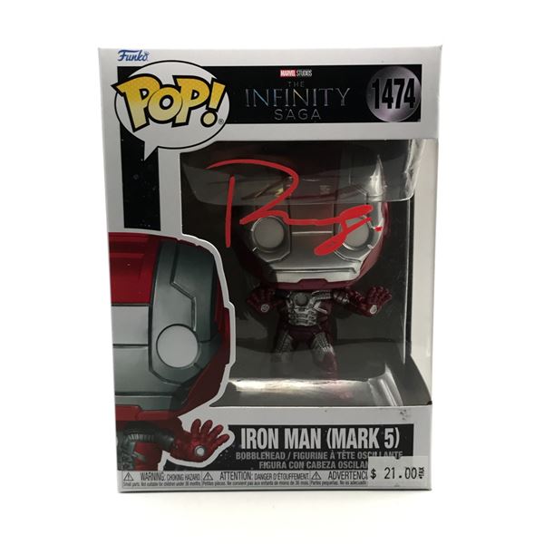 ROBERT DOWNEY JR SIGNED IRON MAN FUNKO POP - KB COA