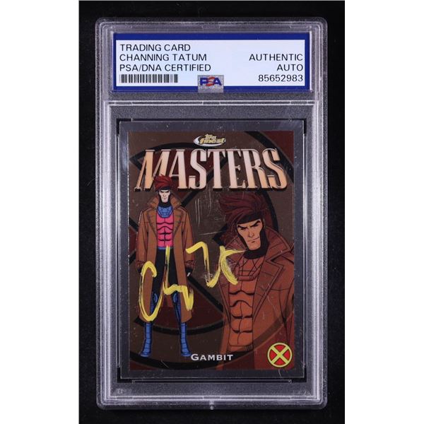 CHANNING TATUM SIGNED GAMBIT TRADING CARD - PSA ENCAPSULATED COA