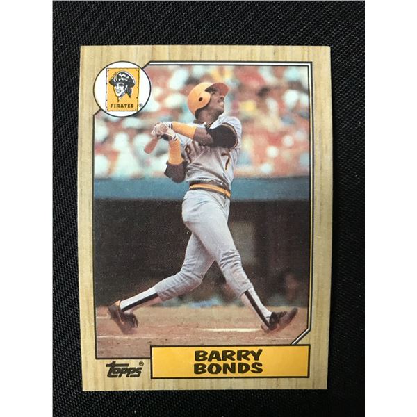 1987 TOPPS BARRY BONDS ROOKIE TRADING CARD