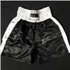 Image 1 : MIKE TYSON SIGNED BLACK BOXING SHORTS - WWOC COA