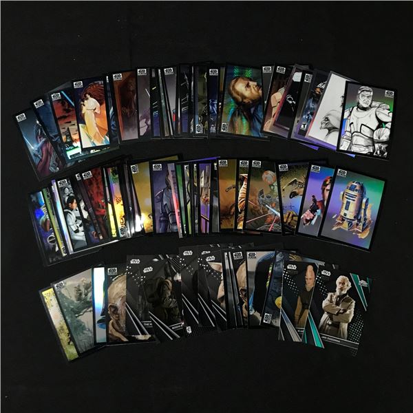LOT OF LOOSE BLACK STAR WARS CARDS