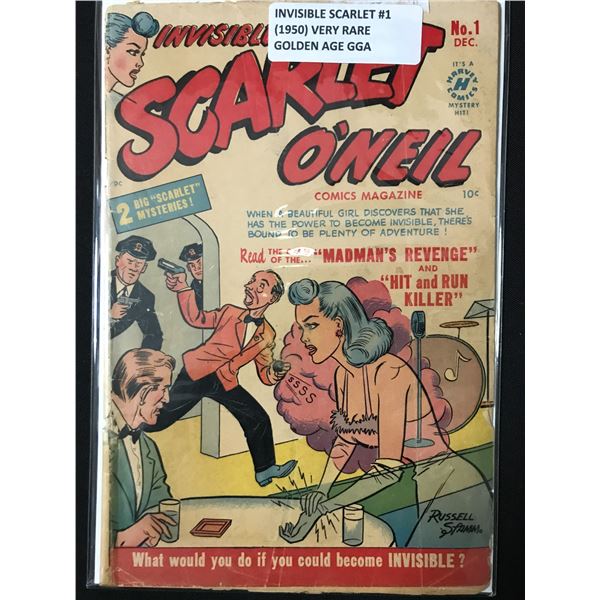 INVISIBLE SCARLET #1 (1950) - HARVEY COMICS