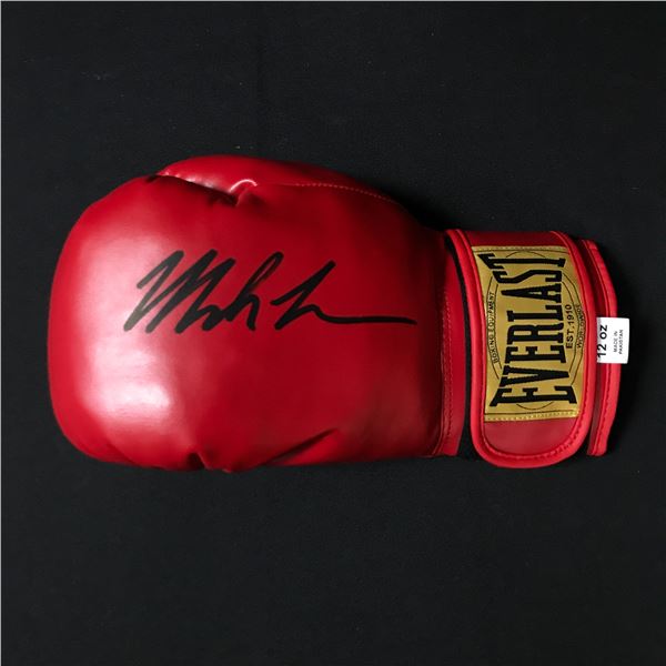 MIKE TYSON SIGNED RED EVERLAST GLOVE - WWOC COA