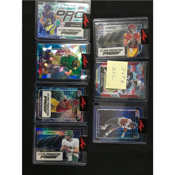 LOT OF LOOSE NFL 1/1 TRADING CARDS