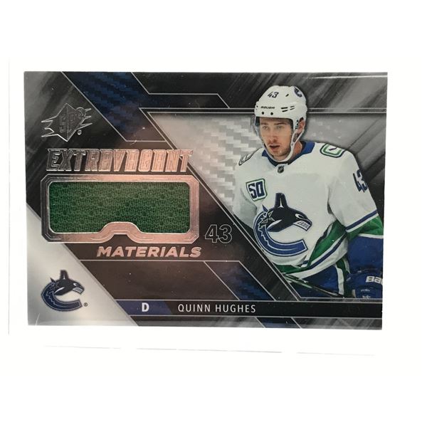 2019-20 UPPER DECK QUINN HUGHES EXTRAVAGANT PATCH TRADING CARD