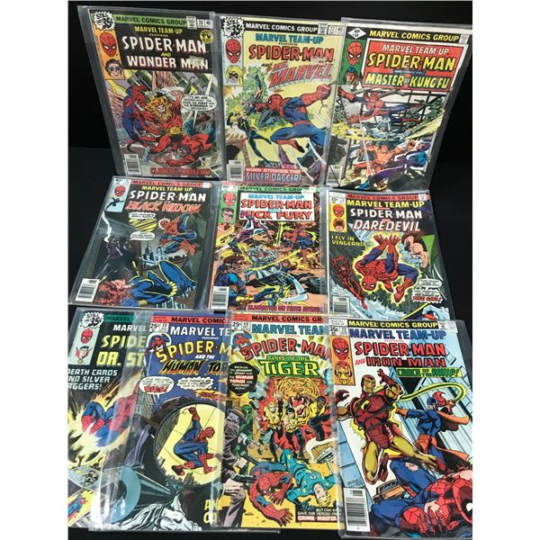 LOT OF 2 SPIDERMAN MARVEL TEAM UP COMICS (MARVEL COMICS