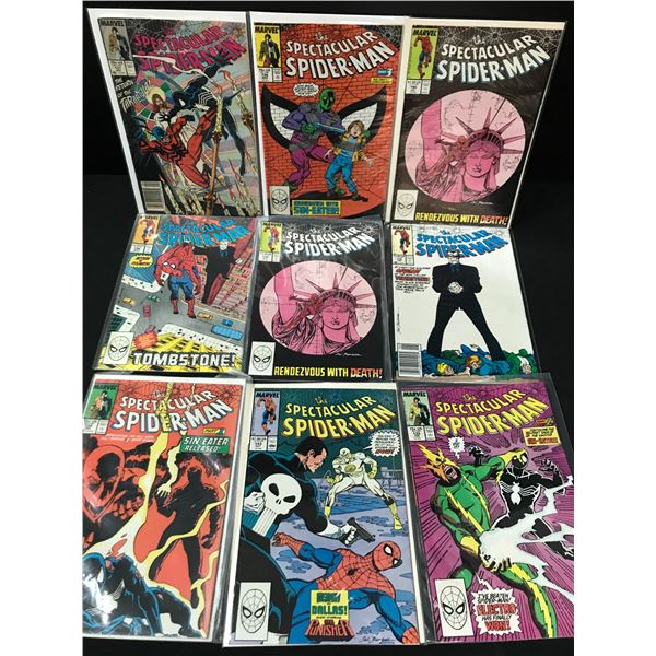 LOT OF 9 SPECTACULAR SPIDERMAN COMICS