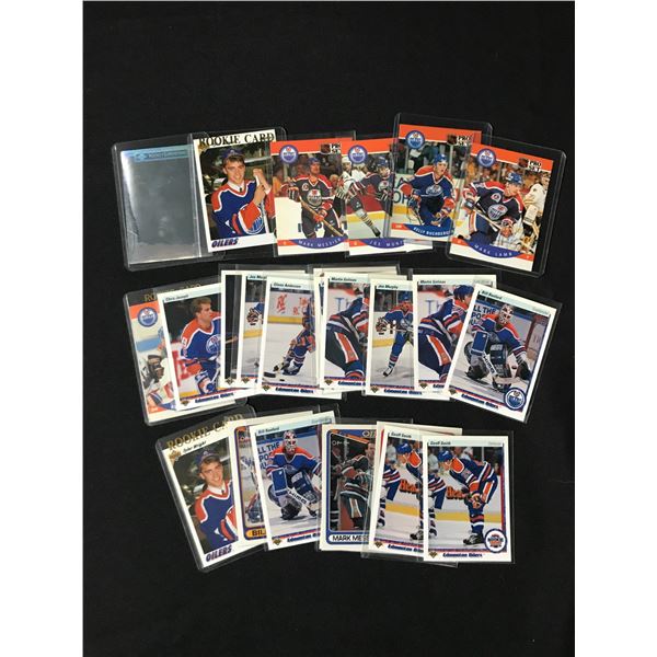 LOT OF LOOSE EDMONTON OILERS TRADING CARDS SOME SIGNED