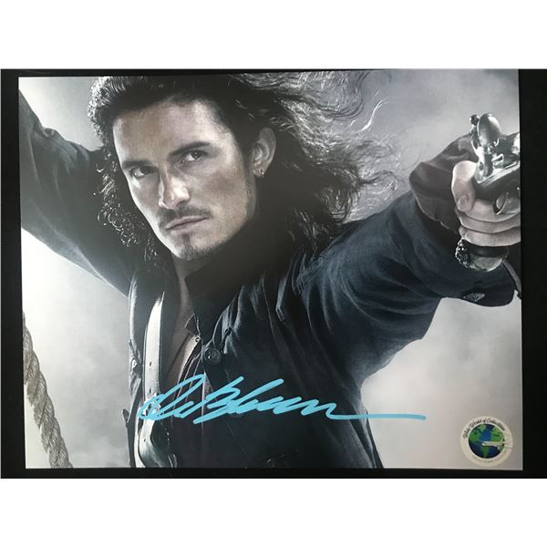 ORLANDO BLOOK SIGNED PIRATES OF THE CARIBEAN 8X10 - WWOC COA