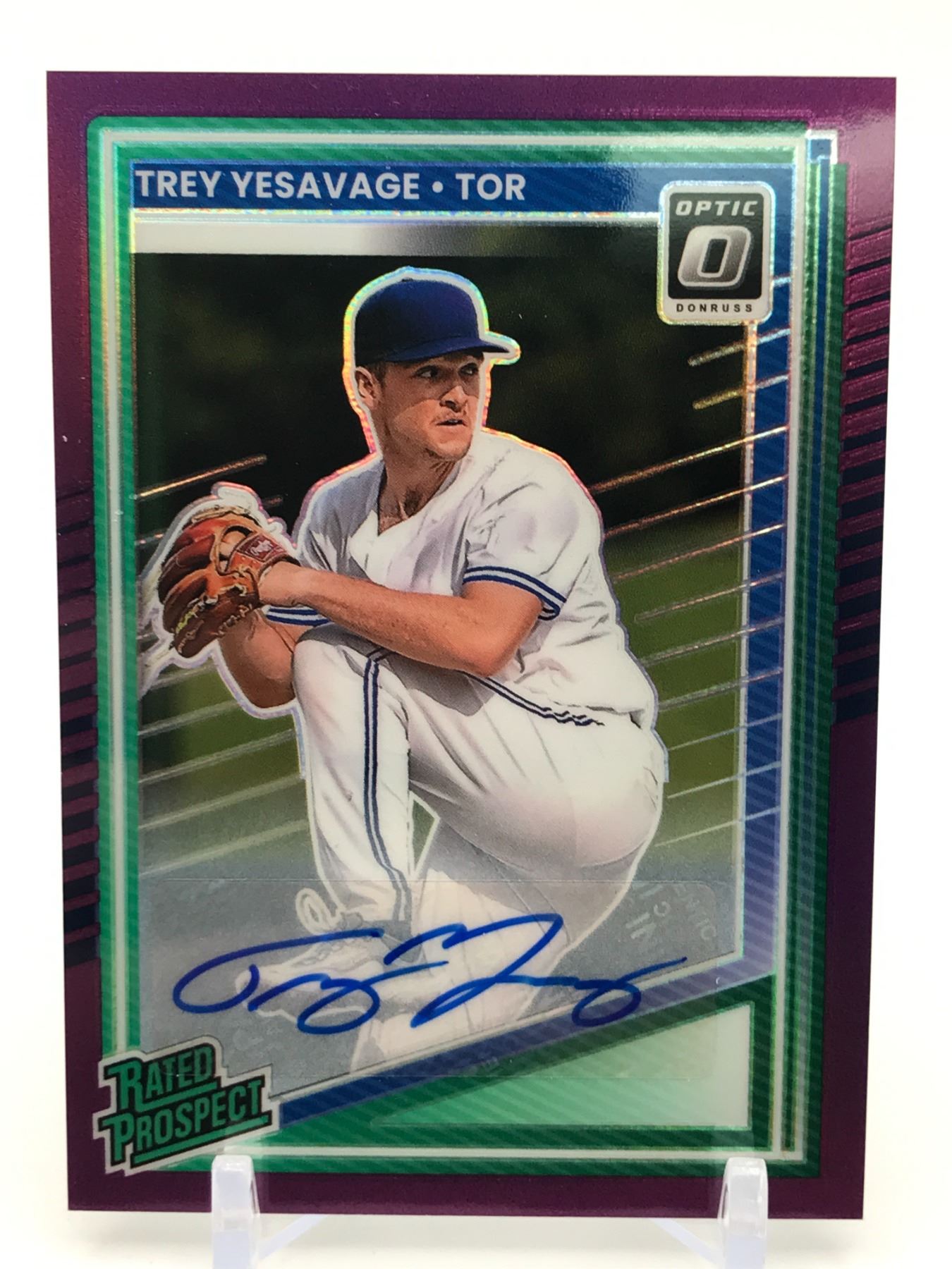 2025 DONRUSS OPTIC TREY YESAVAGE SIGNED ROOKIE CARD 26/49
