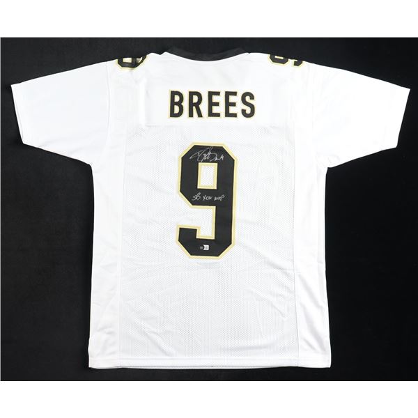 DREW BREES SIGNED AND INSCRIBED FOOTBALL JERSEY - BECKETT COA