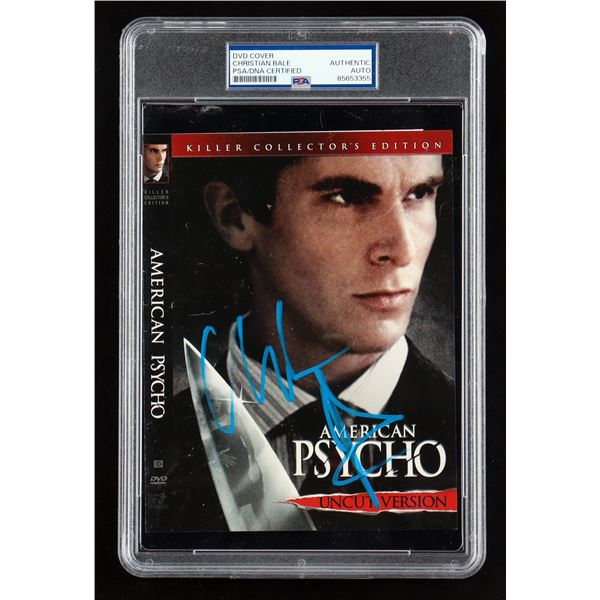 CHRISTIAN BALE SIGNED AMERICAN PYSCHO DVD COVER - PSA COA