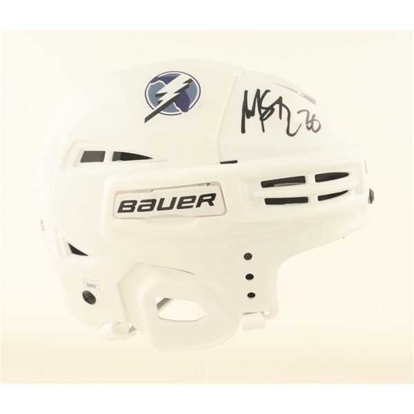 MARTIN ST LOUIS SIGNED TAMPA BAY LIGHTNING HELMET (JSA COA)