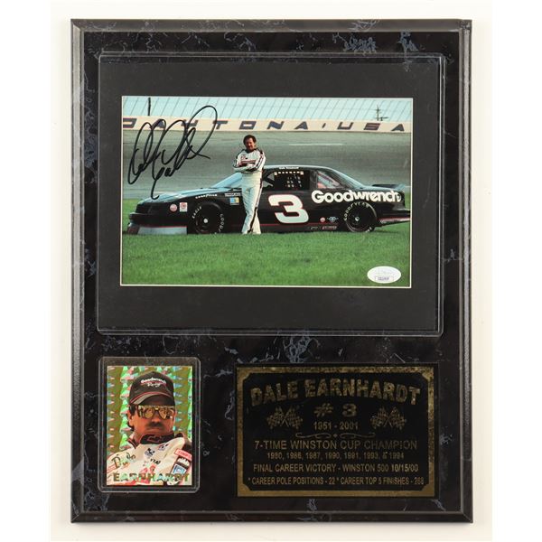 DALE EARNHARDT SIGNED AND FRAMED PRESENTATION PIECE - JSA COA