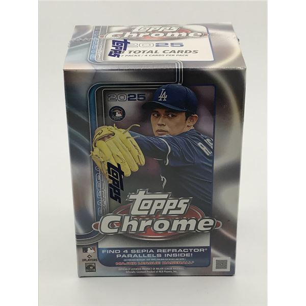 2025 TOPPS CHROME MLB SEALED TRADING CARDS BOX