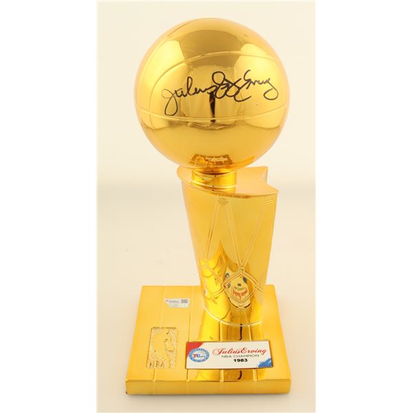 JULIUS ERVING NBA CHAMPION 1983 SIGNED REPLICA TROPHY - FANATICS COA