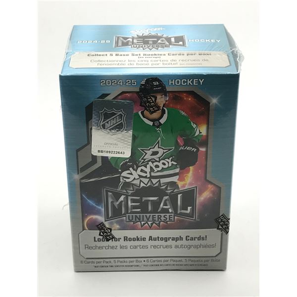 2024-25 UPPER DECK HOCKEY SKYBOX METAL UNIVERSE SEALED TRADING CARDS BOX