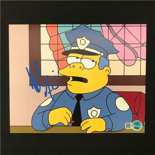 HANK AZARIA SIGNED CHIEF WIGGUM 8X10 - WWOC COA