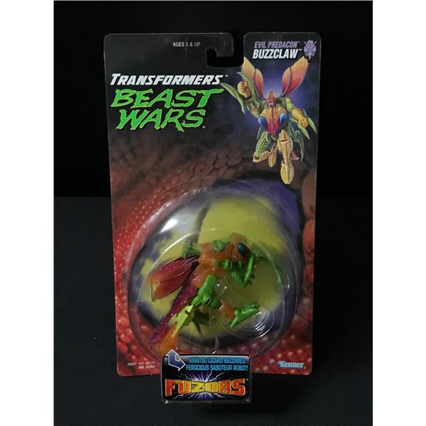 VINTAGE MINT ON CARD TRANSFORMERS BEAST WARS BUZZCLAW ACTION FIGURE - IN ORIGINAL PACKAGING