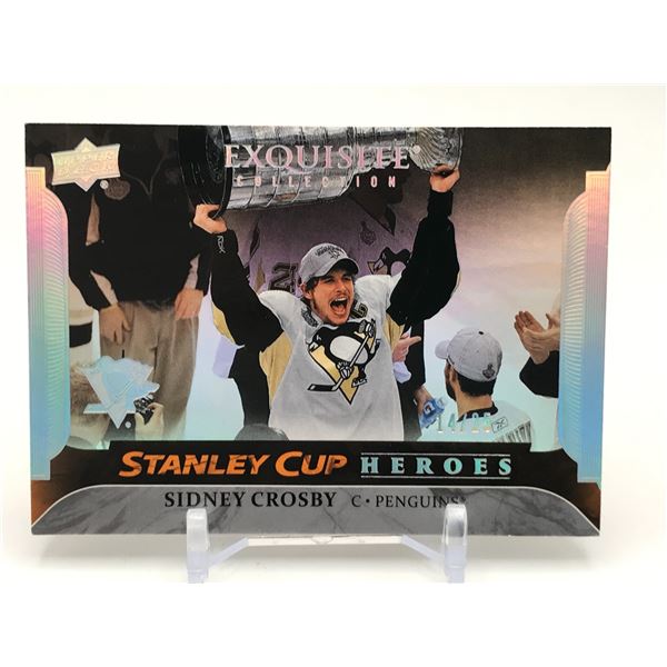 2025-26 UD EXQUISITE COLLECTION SIDNEY CROSBY HEROES TRADING CARD 14/25