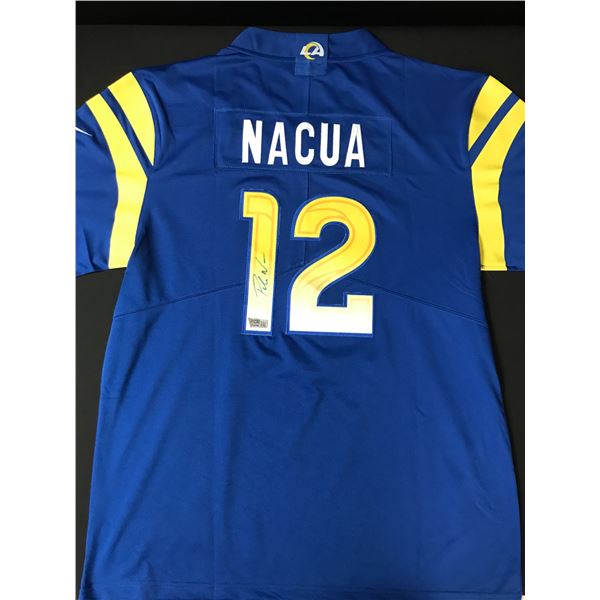 PUKA NACAU SIGNED Los Angeles RAMS FOOTBALL JERSEY - ACE COA