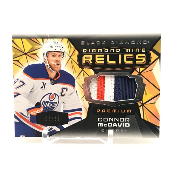 2025-26  UD BLACK DIAMOND RELICS CONNOR MCDAVID PATCH TRADING CARD 6/25