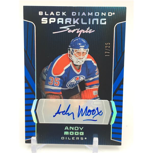 2025-26 UPPER DECK BLACK DIAMOND SIGNED ANDY MOOG TRADING CARD - UD COA