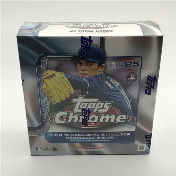 2025 TOPPS CHROME SEALED TRADING CARD BOX