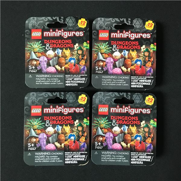 LOT OF 4 LEGO DUNGEONS AND DRAGONS MINI FIGURES SEALED SETS - REITRED