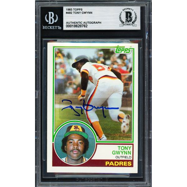 1983 TOPPS TONY GWYNN SIGNED TRADING CARD - BECKETT COA