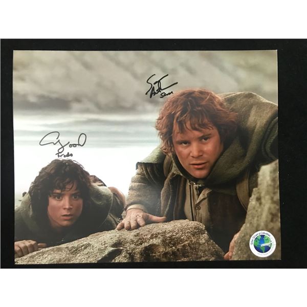 SEAN ASTIN AND ELIJAH WOOD DUAL SIGNED LORD OF THE RINGS 8X10 - WWOC COA