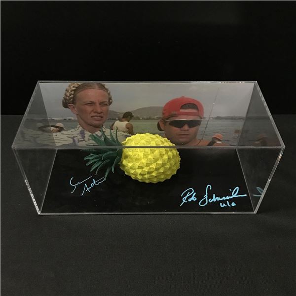 SEAN ASTIN AND ROB SCHNEIDER DUAL SIGNED 50 FIRST DATES PRESENTATION PIECE - WWOC COA