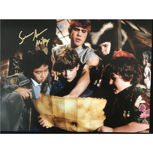 SEAN ASTIN SIGNED AND INSCRIBED GOONIES 8X10 - WWOC COA