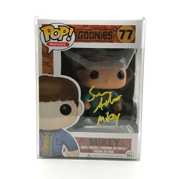 SEAN ASTIN SIGNED AND INSCRIBED MIKEY GOONIES FUNKO POP - WWOC COA