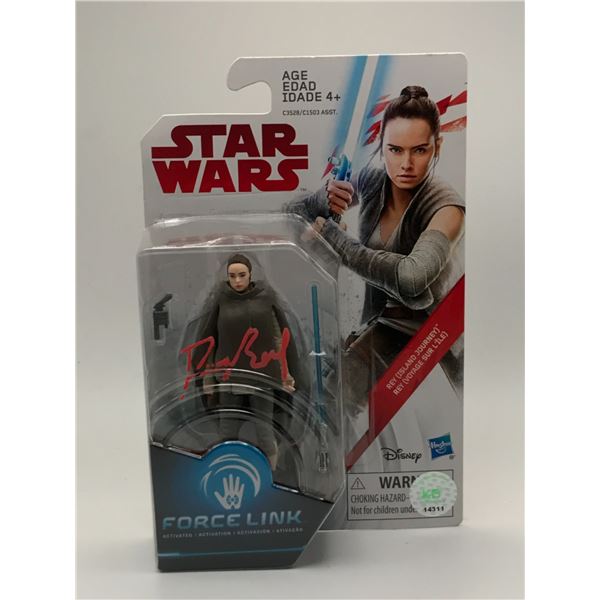 DAISY RIDLEY SIGNED REY STAR WARS ACTION FIGURE - KB COA