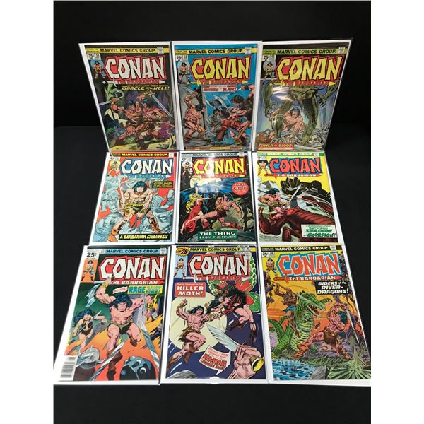 LOT OF 9 CONAN COMICS (MARVEL COMICS)