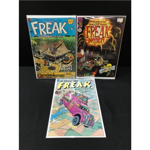 LOT OF 3 FREAK BROTHERS COMICS (RIP OFF PRESS COMICS)
