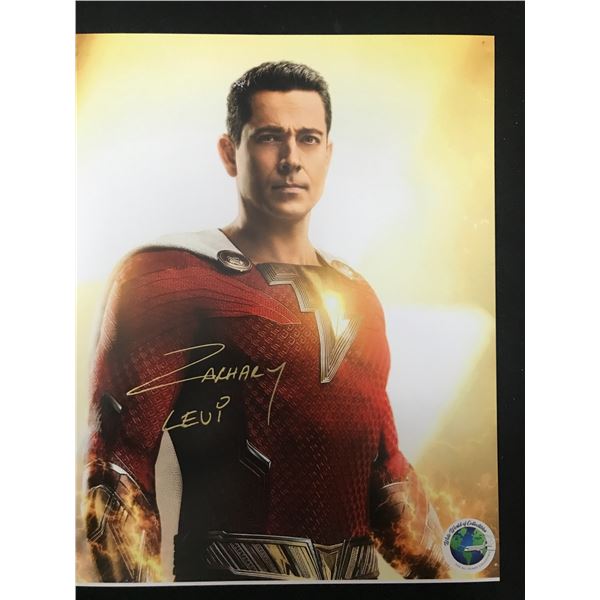 ZACHARY LEVI SIGNED SHAZAM 8X10 - WWOC COA