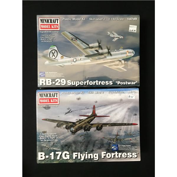 LOT OF 2 SEALED MINICRAFT MODEL AIRPLANE KITS