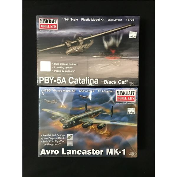 LOT OF 2 SEALED MINICRAFT MODEL AIRPLANE KITS