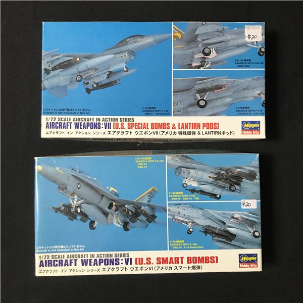 LOT OF 2 SEALED HASEGAWA MODEL AIRPLANE KITS