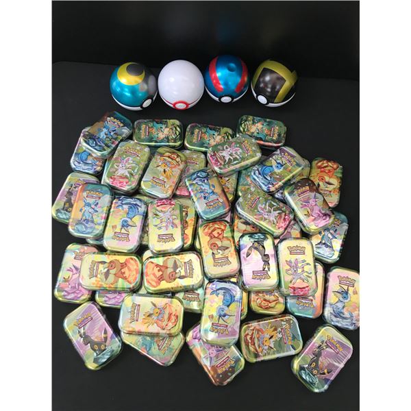 LARGE COLLECTION OF POKEMON TCG CARDS AND TINS