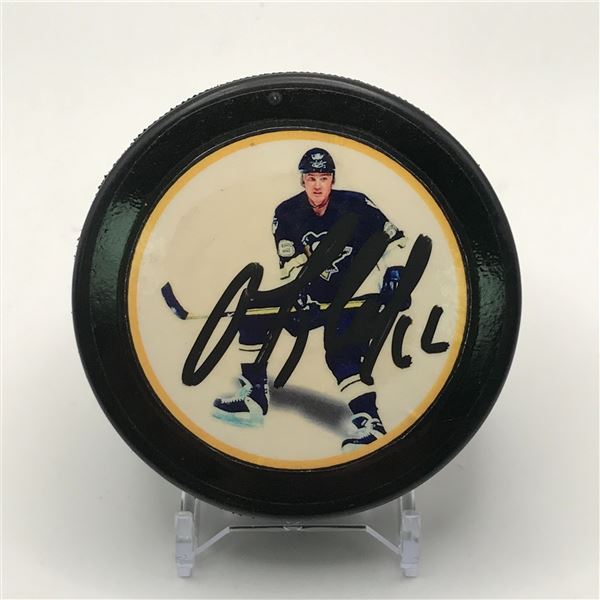 MARIO LEMIEUX SIGNED VINTAGE  PUCK ACE COA