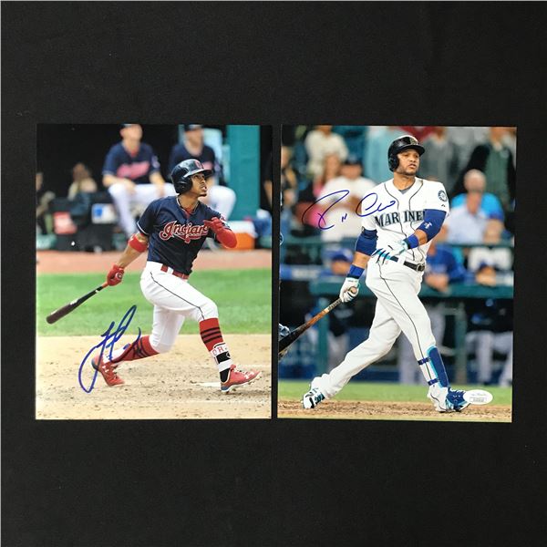 FRACISCO LINDOR AND JOSE CRES SIGNED 8 X 10 LOT (JSA COA)