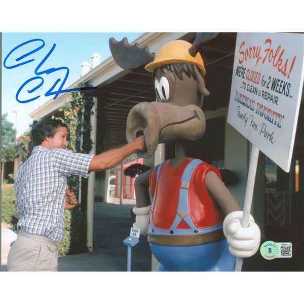 CHEVY CHASE SIGNED NATIONAL LAMPOONS VACATION 8X10 - BECKETT COA