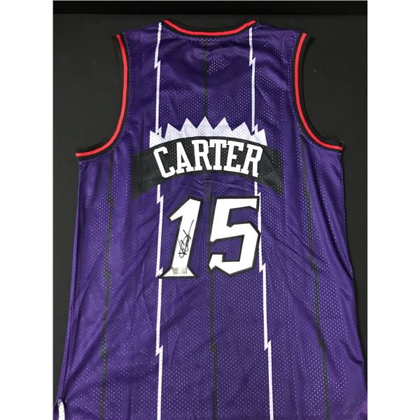 VINCE CARTER SIGNED TORONTO RAPTORS BASKETBALL JERSEY - ACE COA