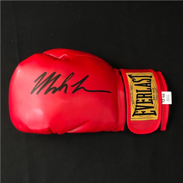 MIKE TYSON SIGNED RED EVERLAST BOXING GLOVE - WWOC COA