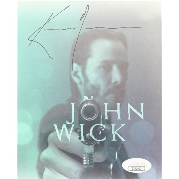 KEANU REEVES SIGNED JOHN WICK 8X10 - JSA COA